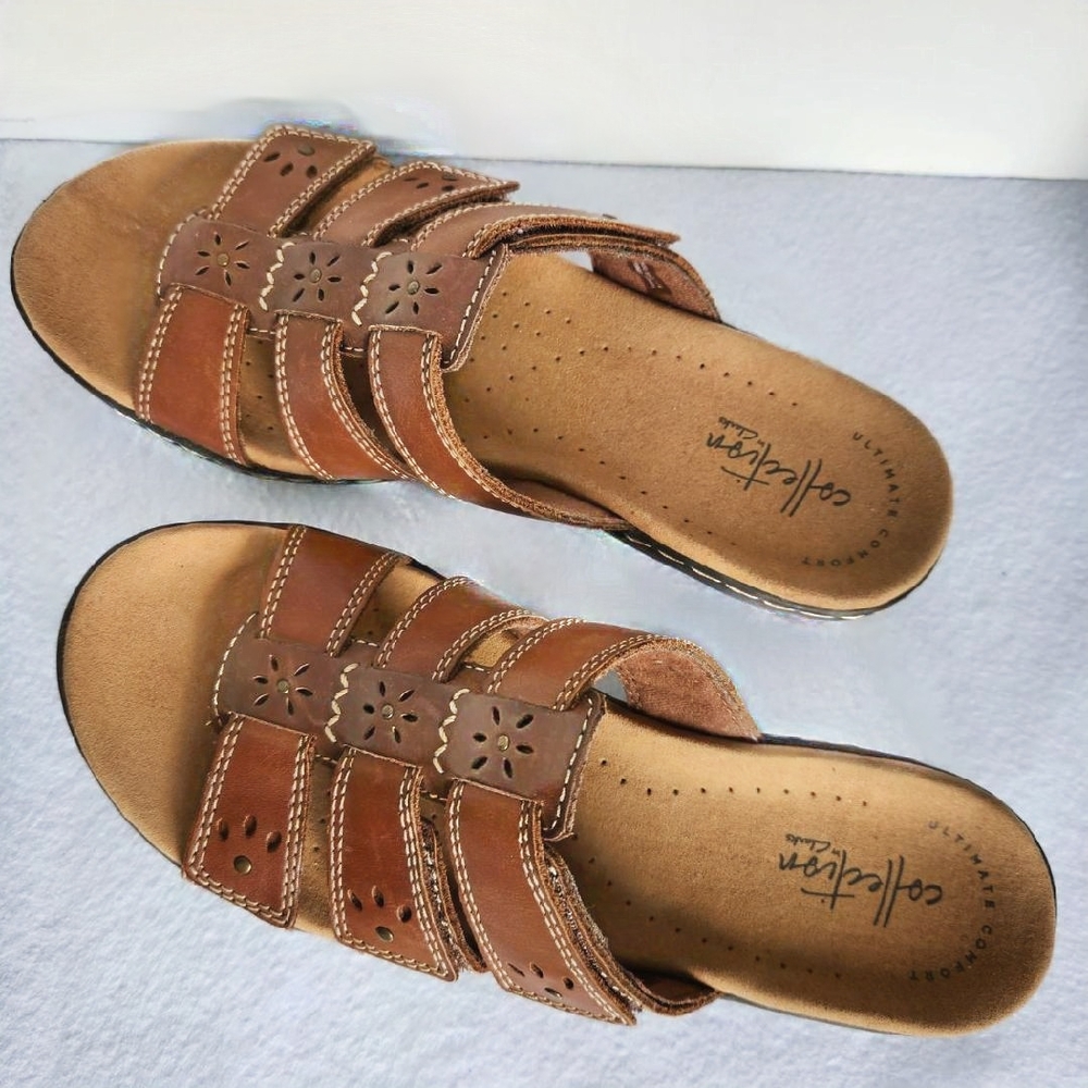 Brown Clarks Sandals
